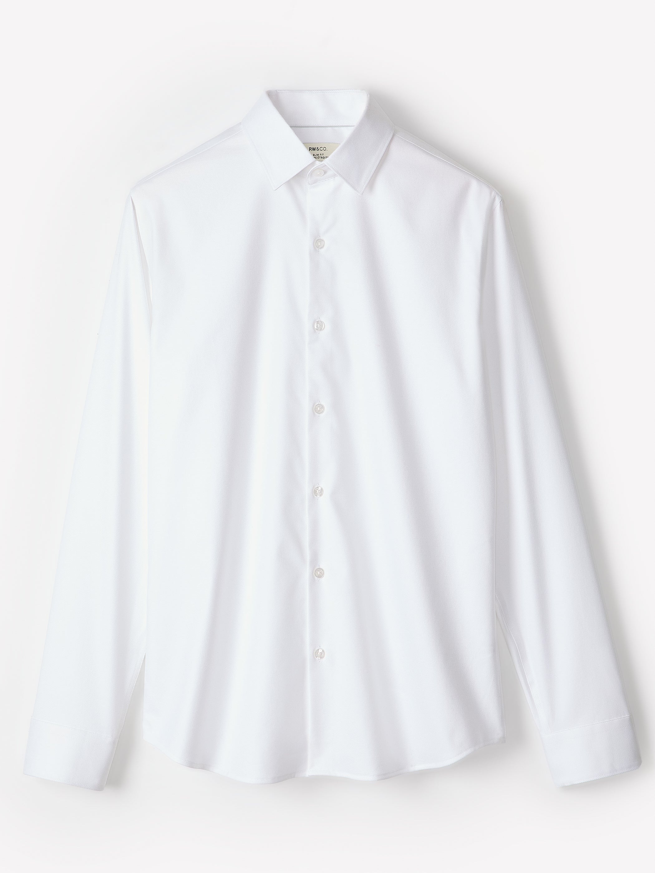 Slim Fit White Dress Shirt rw&co Limited Time Discount