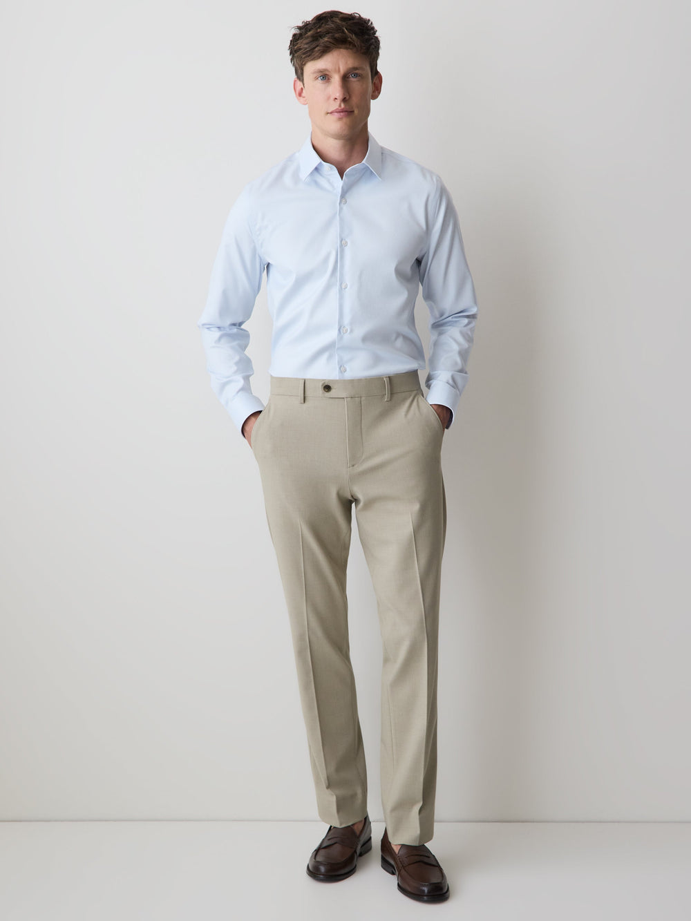 Slim Fit White Dress Shirt rw&co Limited Time Discount