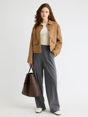 Wool-Blend Double-Face Worker Jacket rw&co Special Promo Price