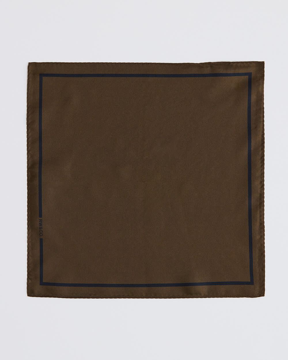 Solid Brown Handkerchief with Logo rw&co Special Offer