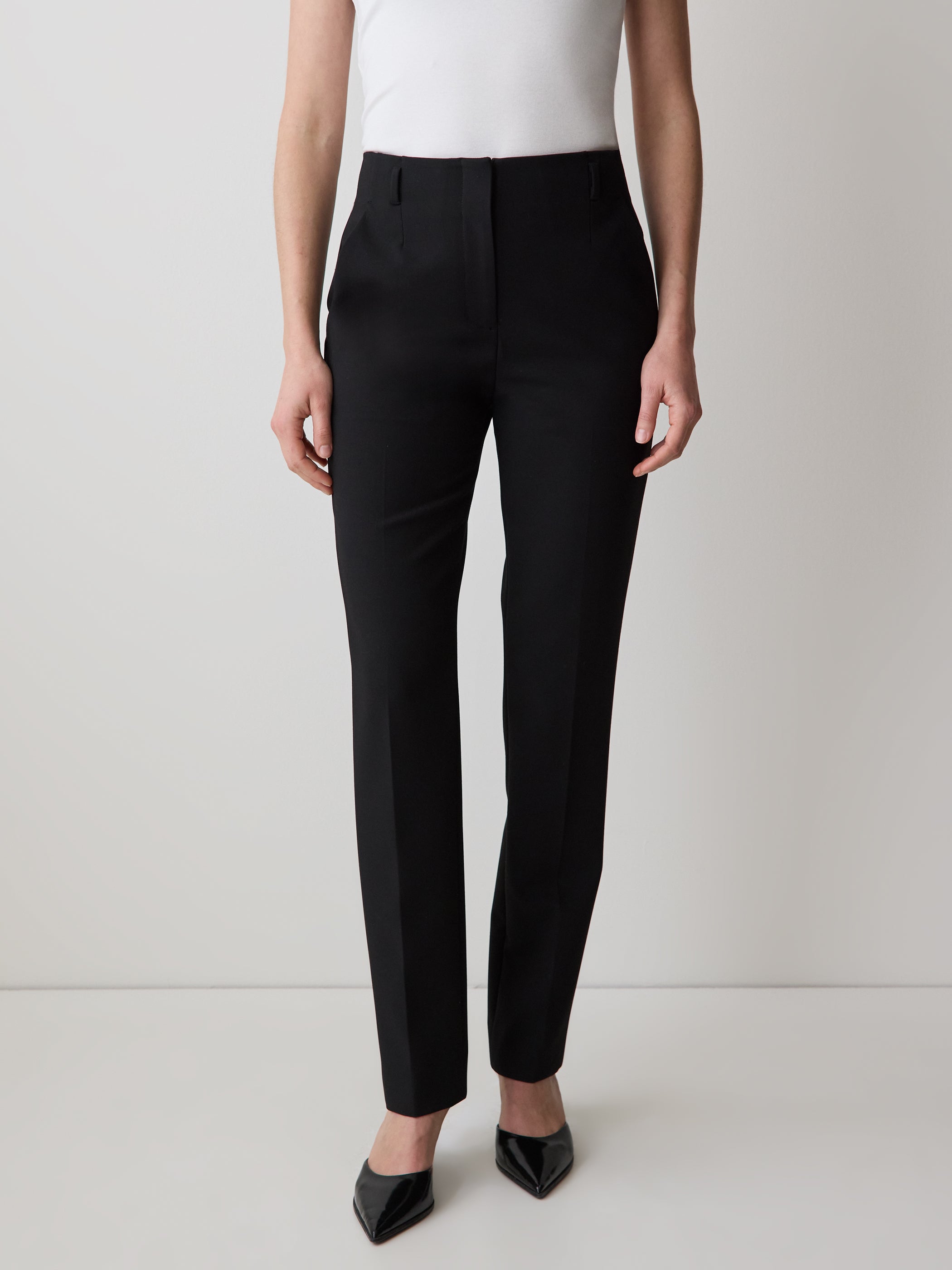 High-Rise Long Slim-Leg Pant rw&co Great Value Deal