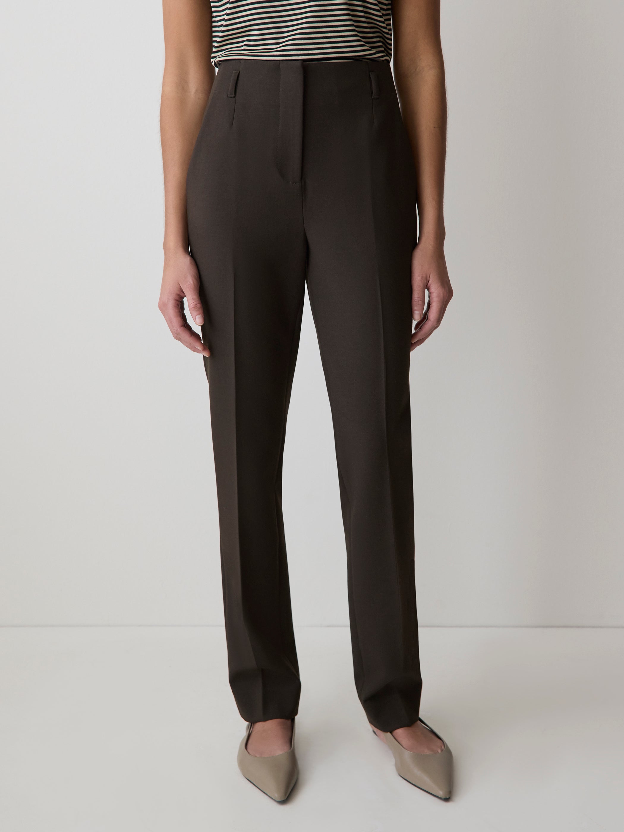 High-Rise Long Slim-Leg Pant rw&co Great Value Deal