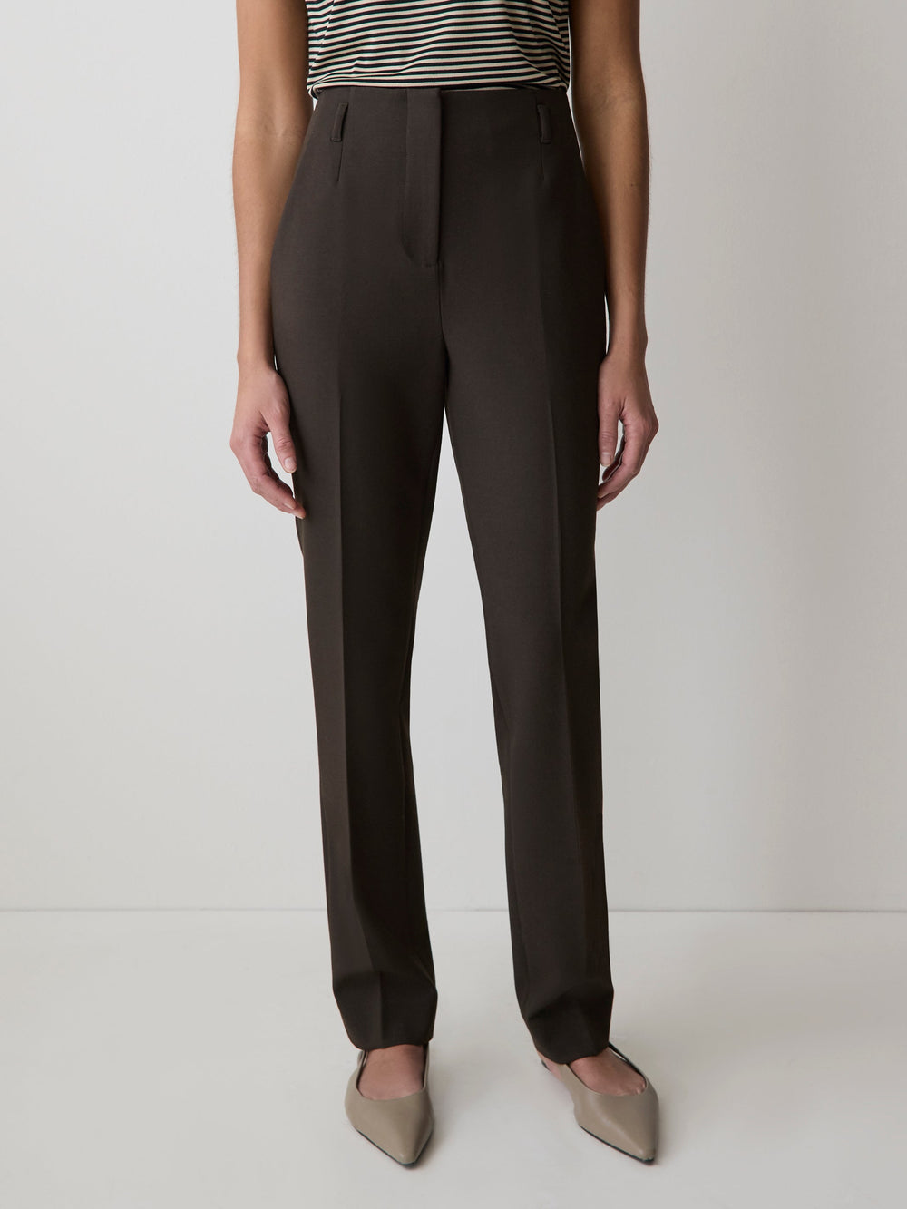 High-Rise Long Slim-Leg Pant rw&co Great Value Deal