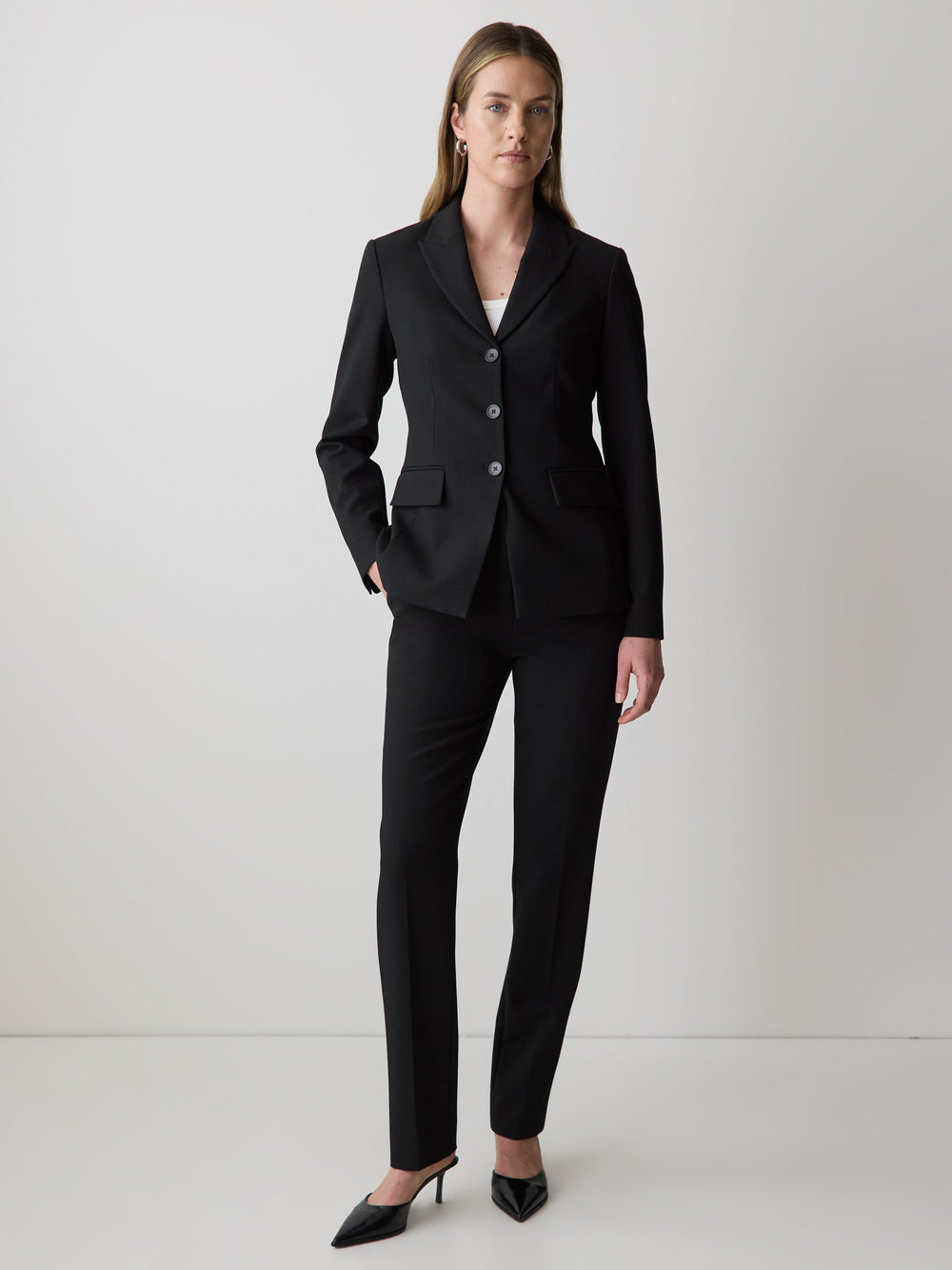 High-Rise Long Slim-Leg Pant rw&co Great Value Deal