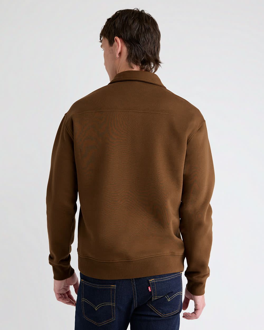 Fleece Long-Sleeve Polo rw&co Exclusive Sale Price