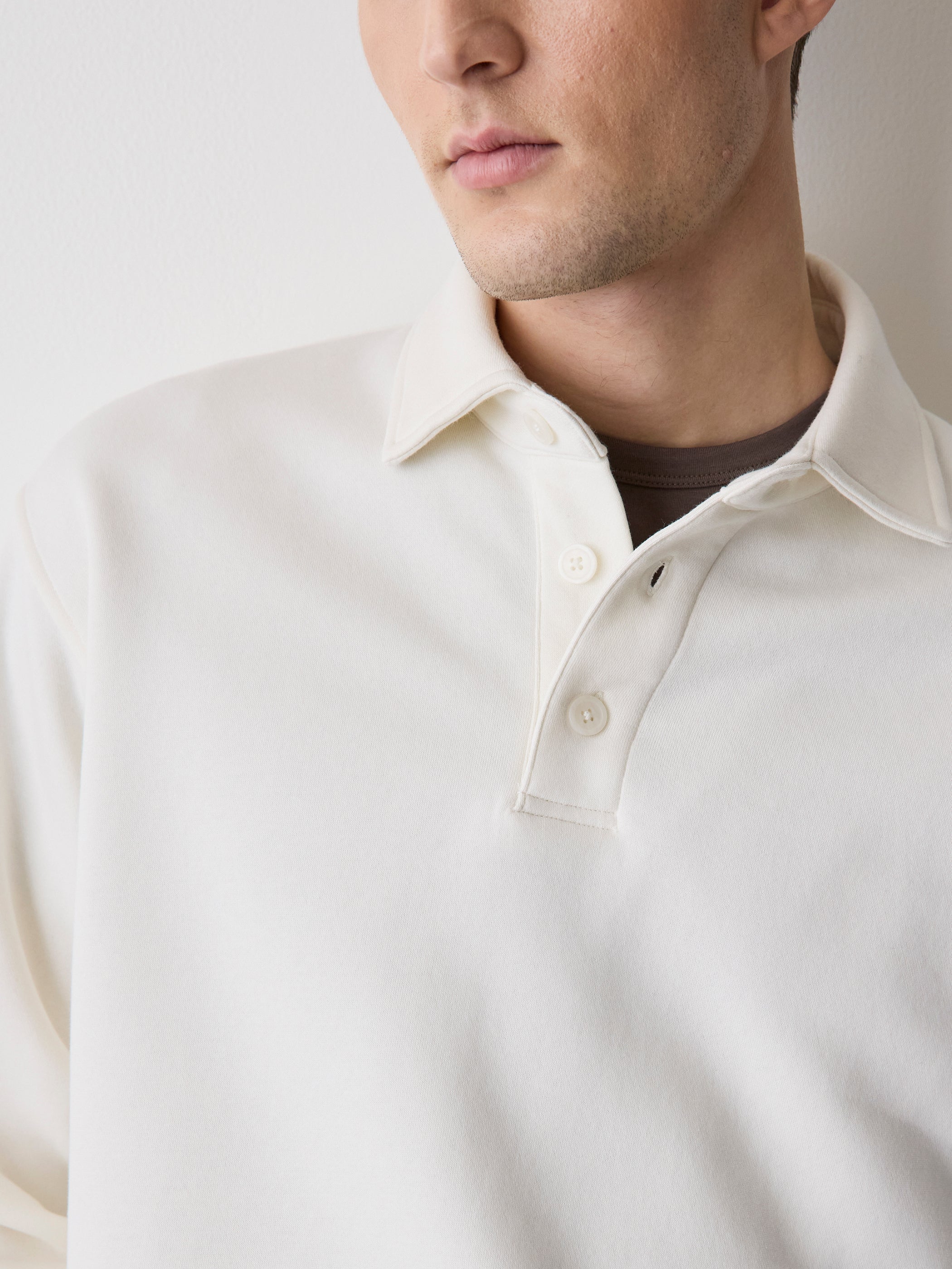 Fleece Long-Sleeve Polo rw&co Exclusive Sale Price