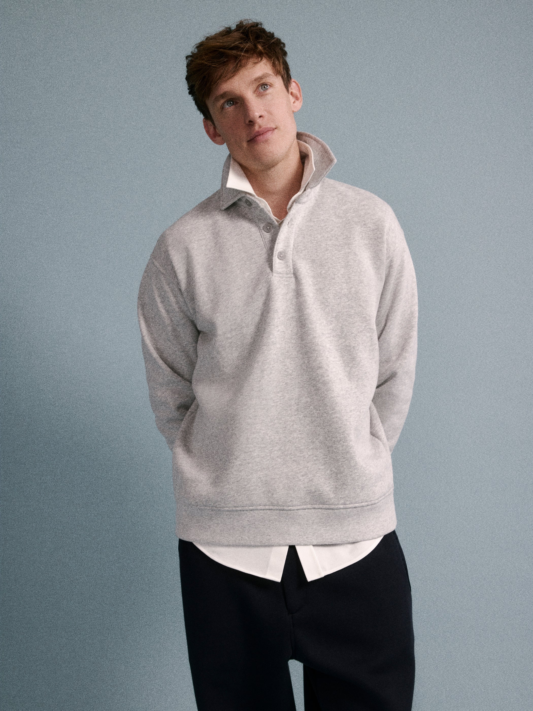 Fleece Long-Sleeve Polo rw&co Exclusive Sale Price