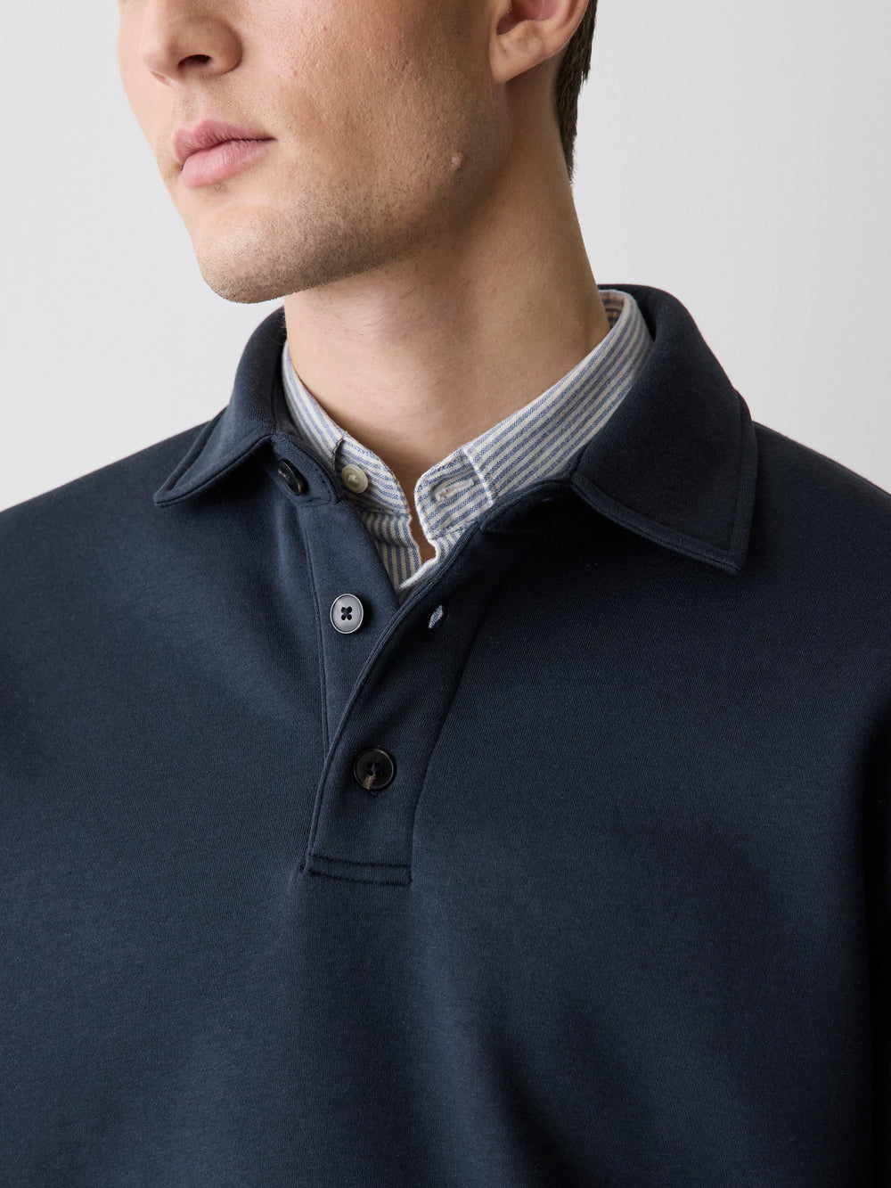 Fleece Long-Sleeve Polo rw&co Exclusive Sale Price