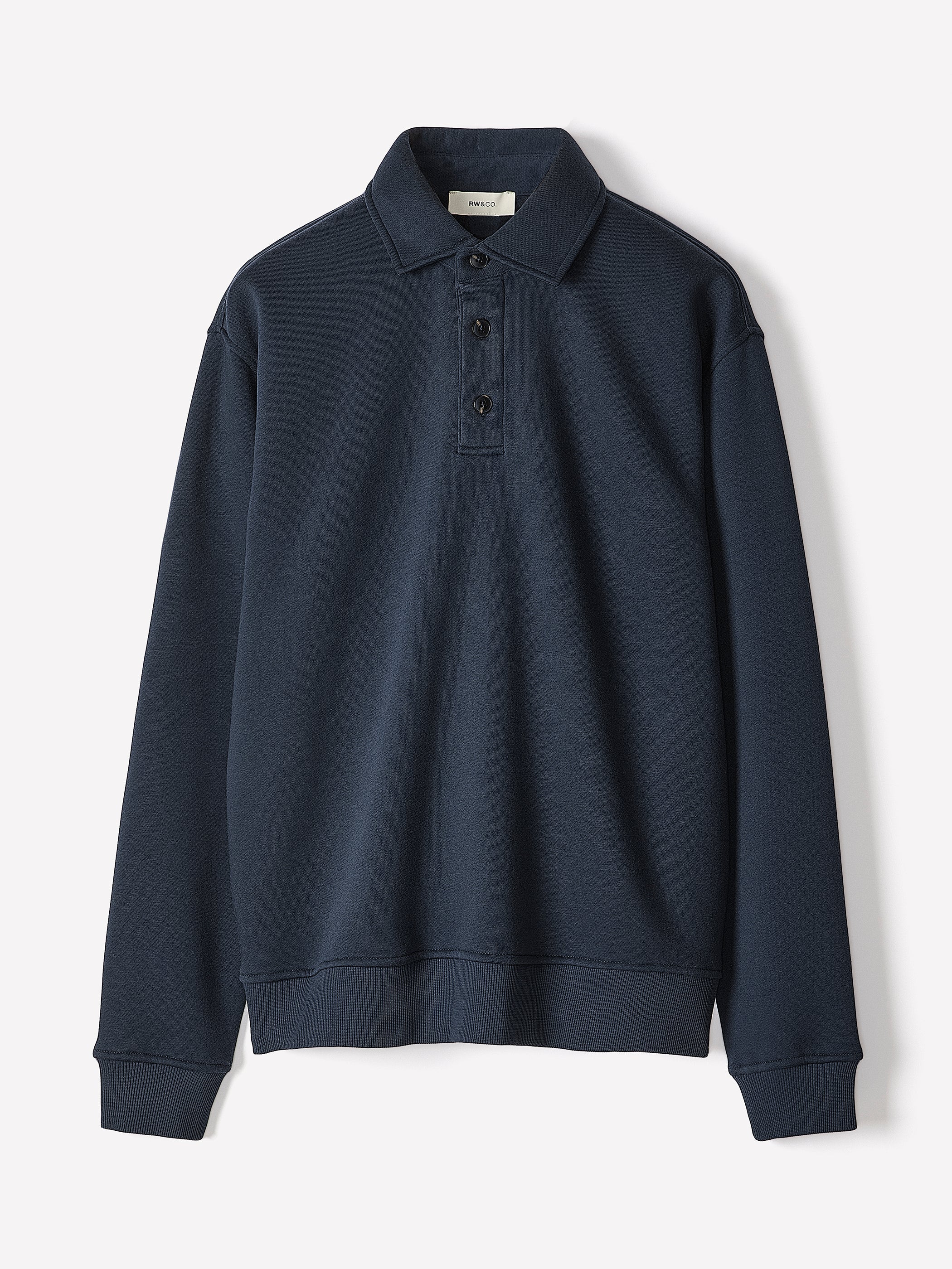 Fleece Long-Sleeve Polo rw&co Exclusive Sale Price