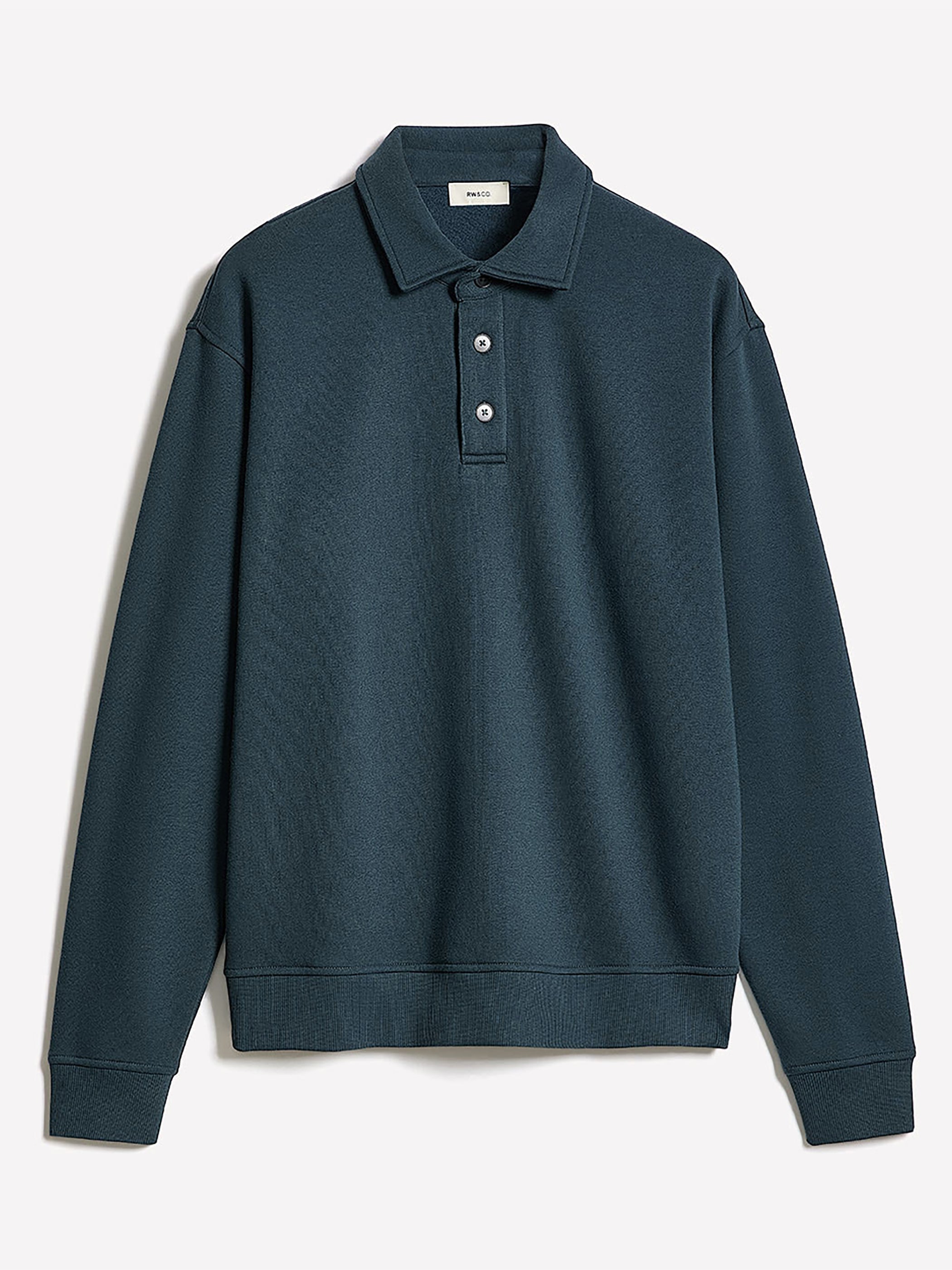 Fleece Long-Sleeve Polo rw&co Exclusive Sale Price