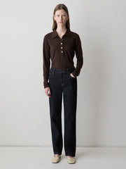 Dark-Wash Straight-Leg Jeans rw&co Special Offer