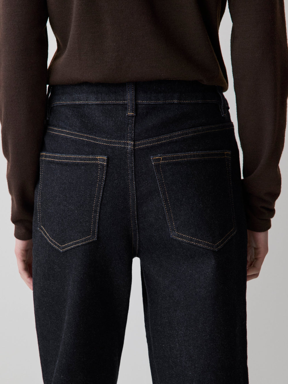 Dark-Wash Straight-Leg Jeans rw&co Special Offer