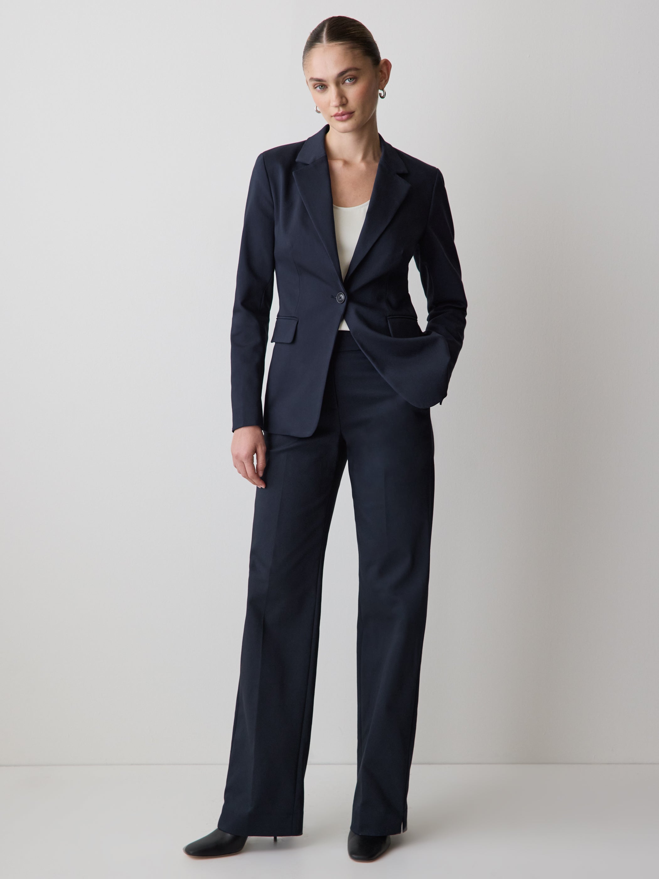 Limitless One-Button Fitted Blazer rw&co Limited Time Discount