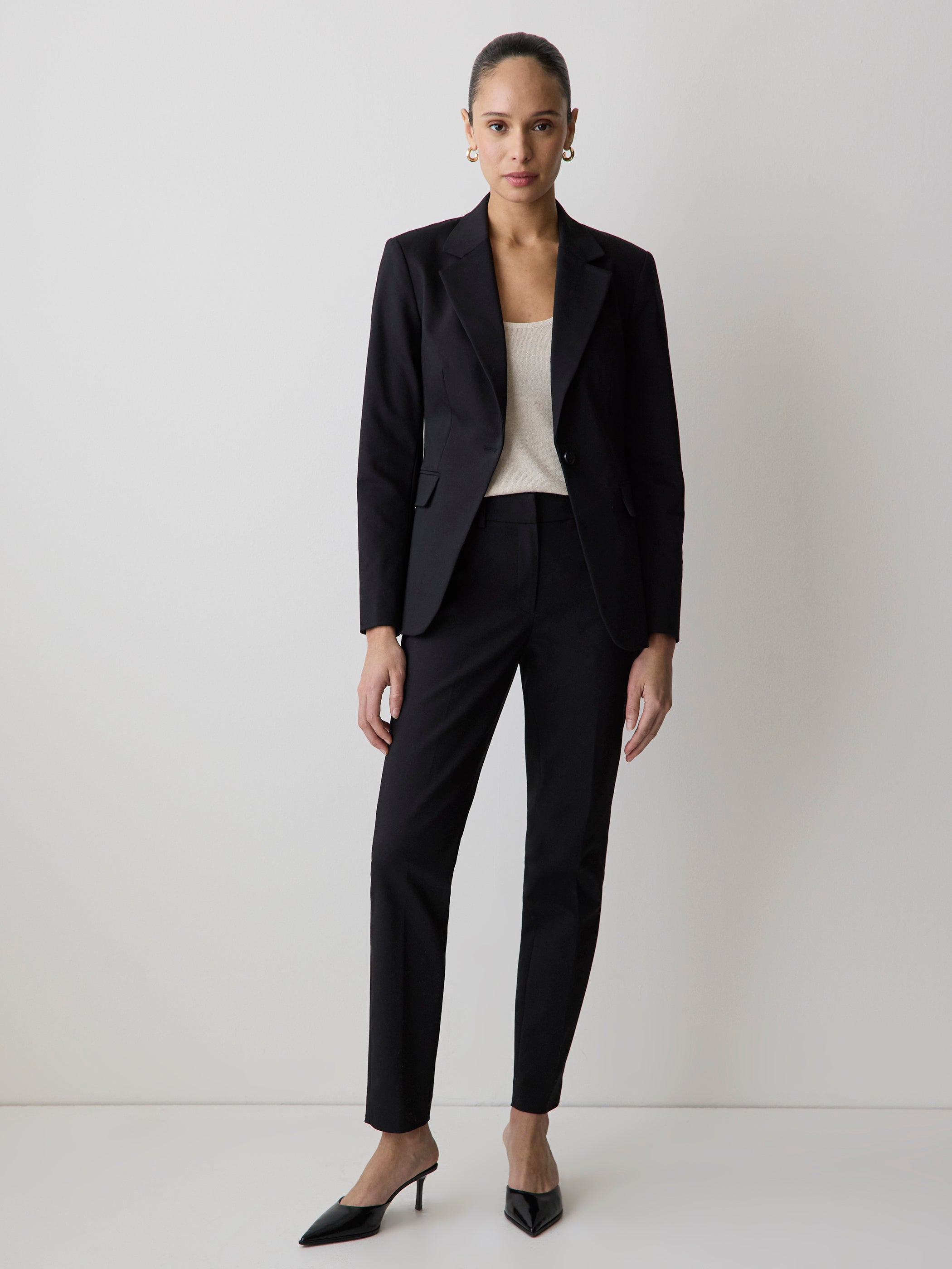 Limitless Black Mid-Rise Slim-Leg Curvy Ankle Pant rw&co On Sale