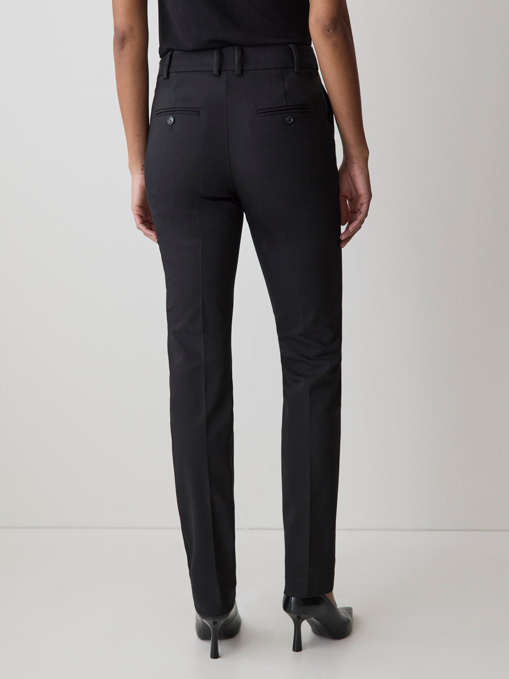 Limitless Black Mid-Rise Long Slim-Leg Signature Fit Pant rw&co Special Promo Price