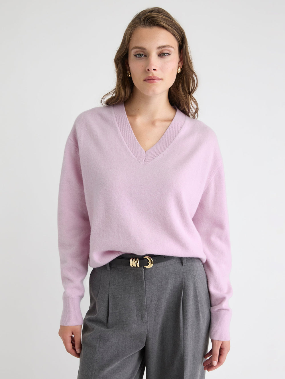 Merino Wool V-Neck Drop Shoulder Sweater rw&co Exclusive Sale Price