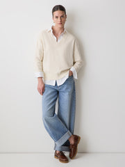 Merino Wool V-Neck Drop Shoulder Sweater rw&co Exclusive Sale Price