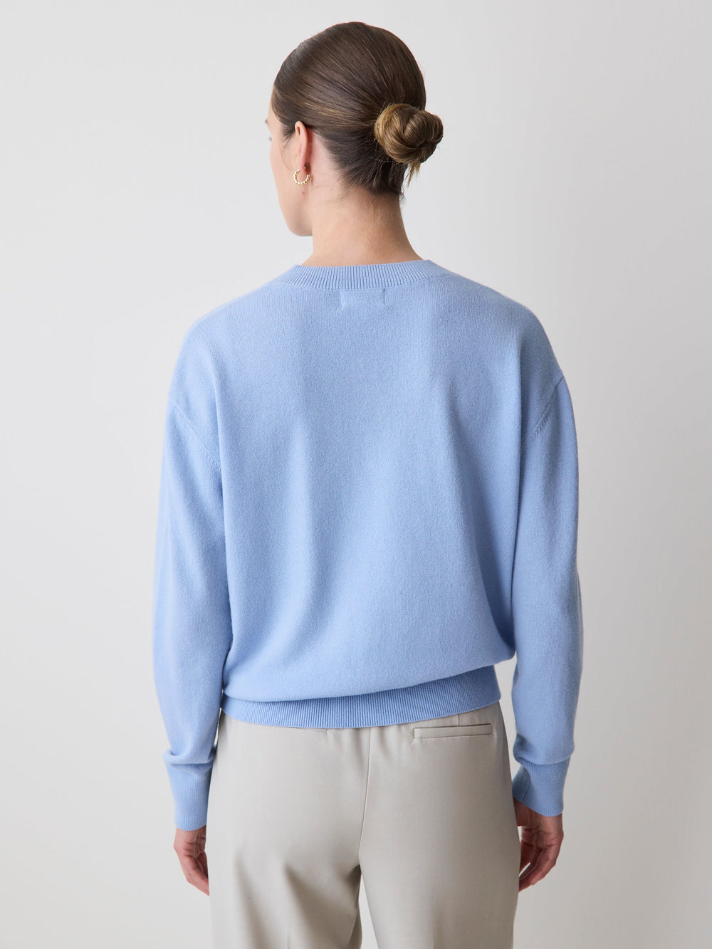 Merino Wool V-Neck Drop Shoulder Sweater rw&co Exclusive Sale Price