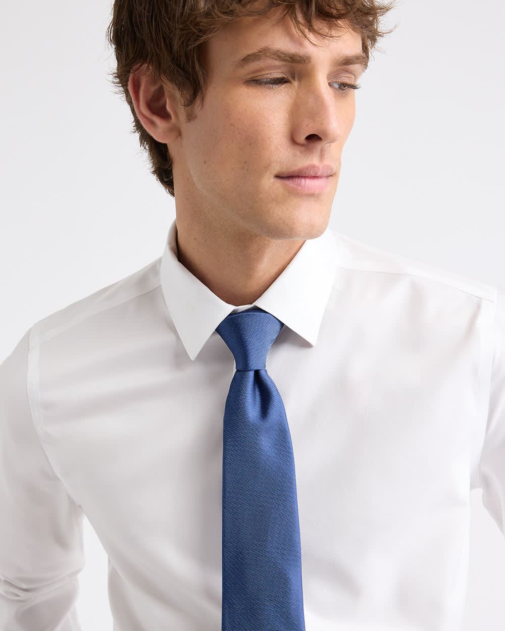 Solid Blue Wide Tie rw&co On Sale