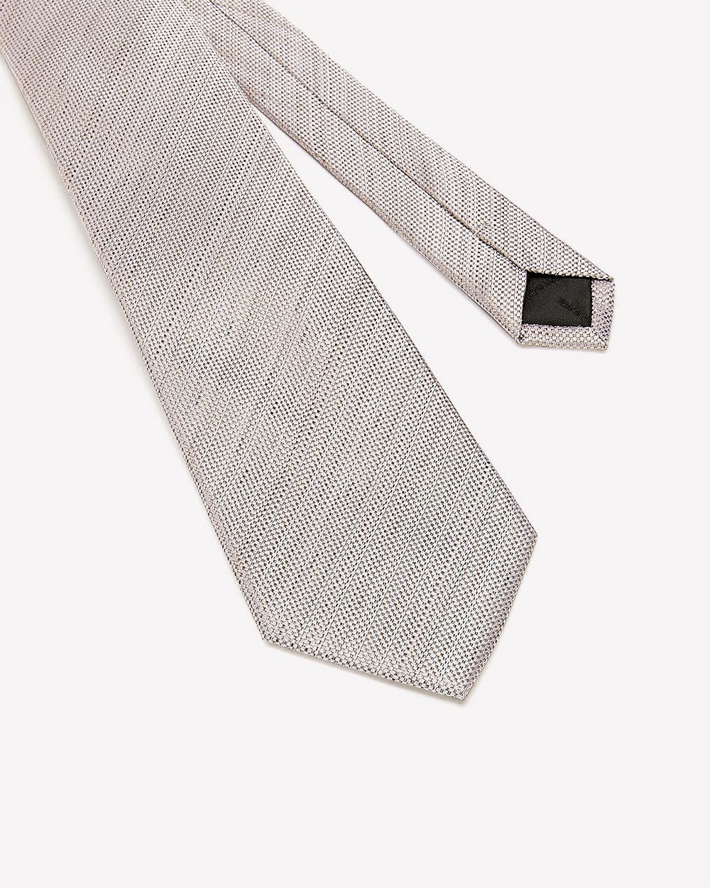 Wide Beige Textured Tie rw&co On Sale