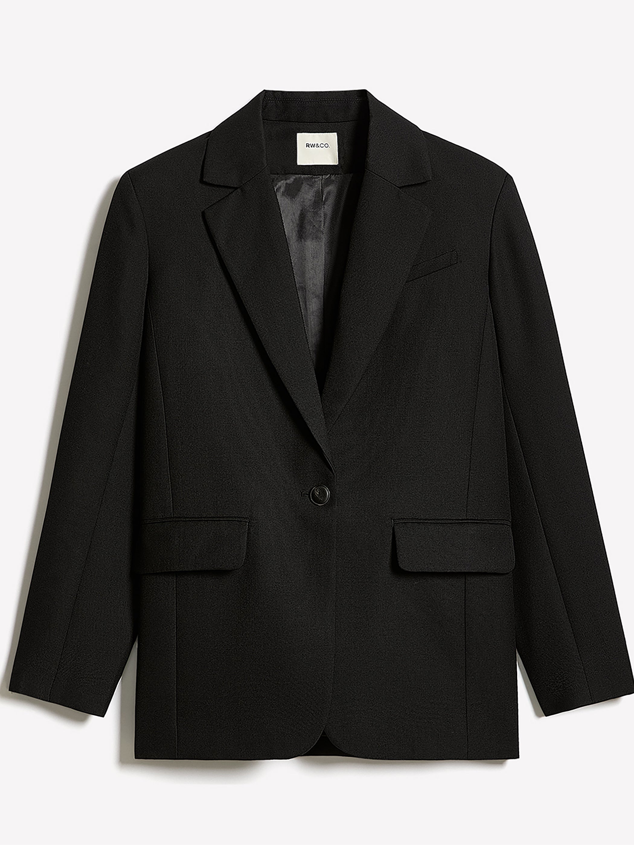 Wool-Blend Oversized One-Button Blazer rw&co On Sale