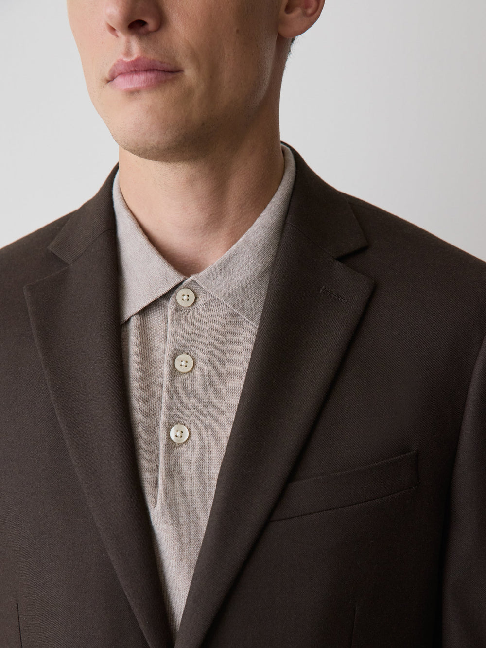 Slim Fit Dark Brown Brushed Twill Blazer rw&co Special Offer