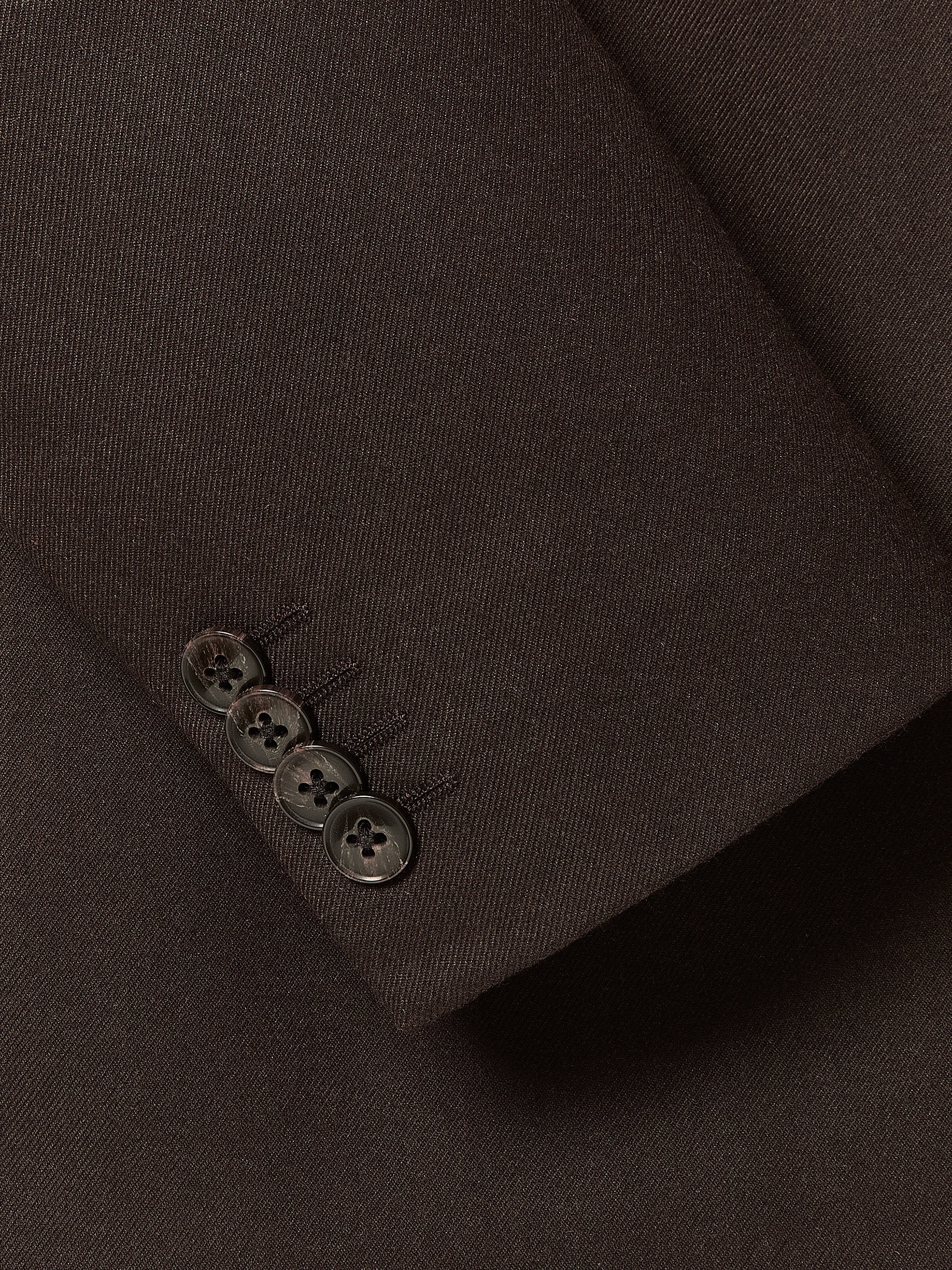 Slim Fit Dark Brown Brushed Twill Blazer rw&co Special Offer
