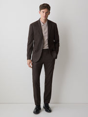 Slim Fit Dark Brown Brushed Twill Pant rw&co On Sale