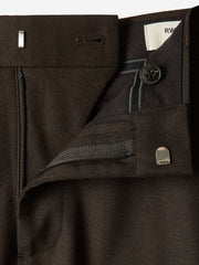 Slim Fit Dark Brown Brushed Twill Pant rw&co On Sale