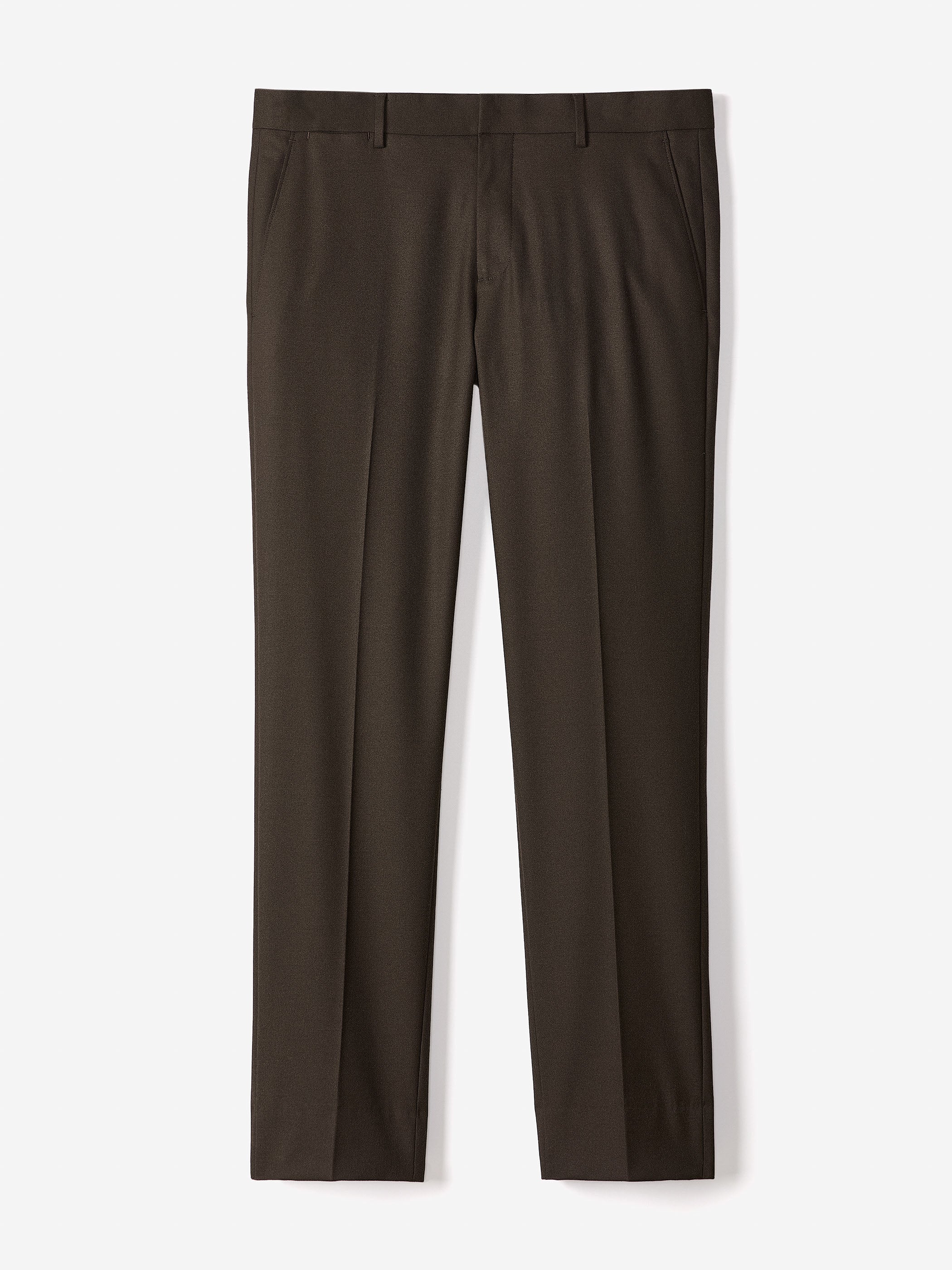 Slim Fit Dark Brown Brushed Twill Pant rw&co On Sale