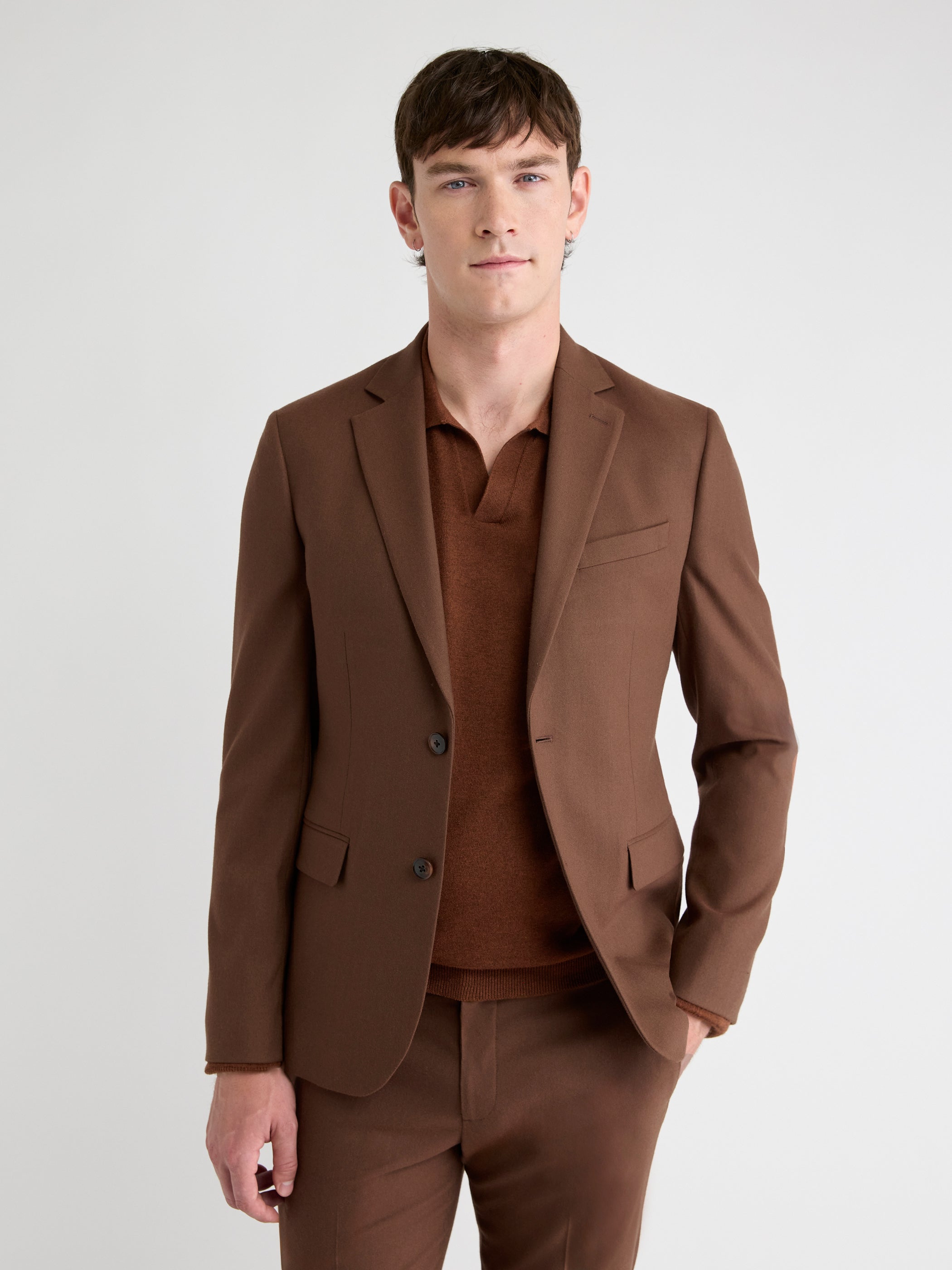 Slim Fit Clay Brushed Twill Blazer rw&co Great Value Deal