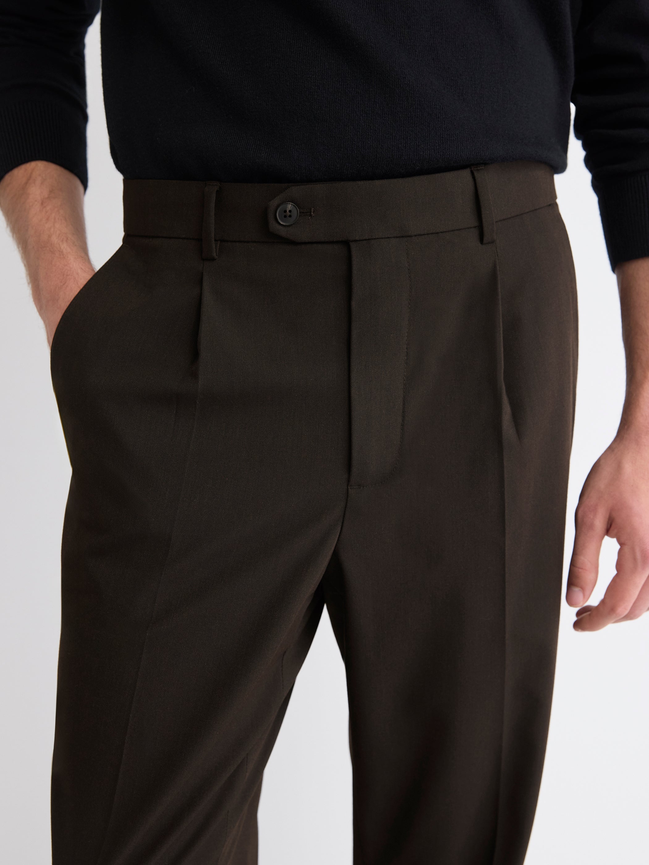 Tapered-Leg Pleated Dress Pant rw&co Special Offer
