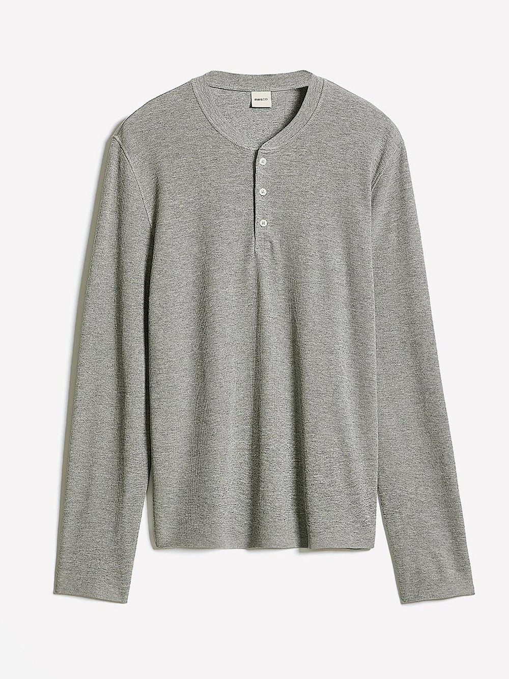 Long-Sleeve Henley Waffled Tee rw&co Special Promo Price