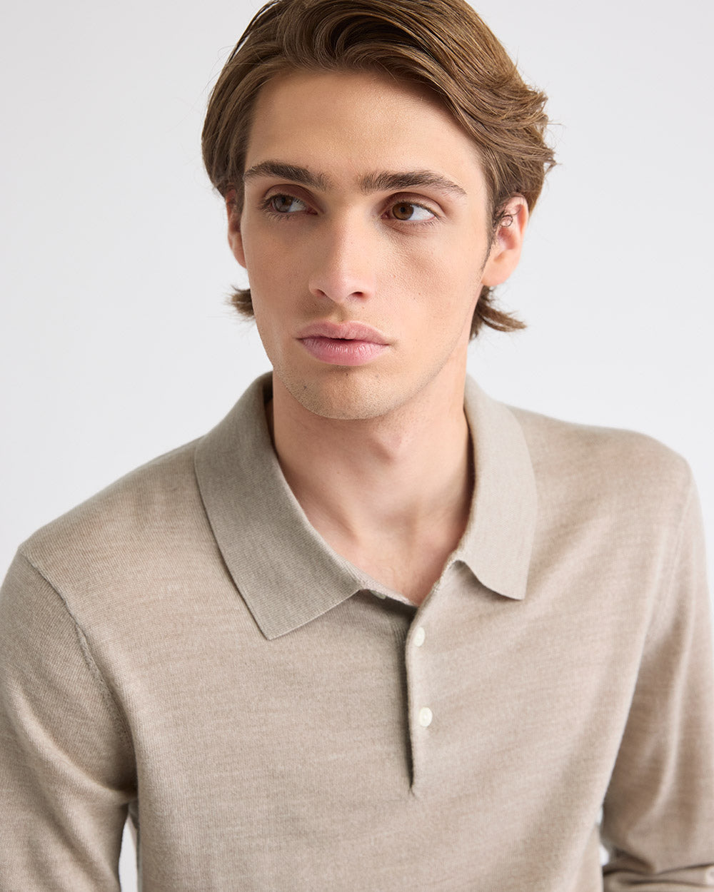 Merino Wool Polo Sweater rw&co Great Value Deal
