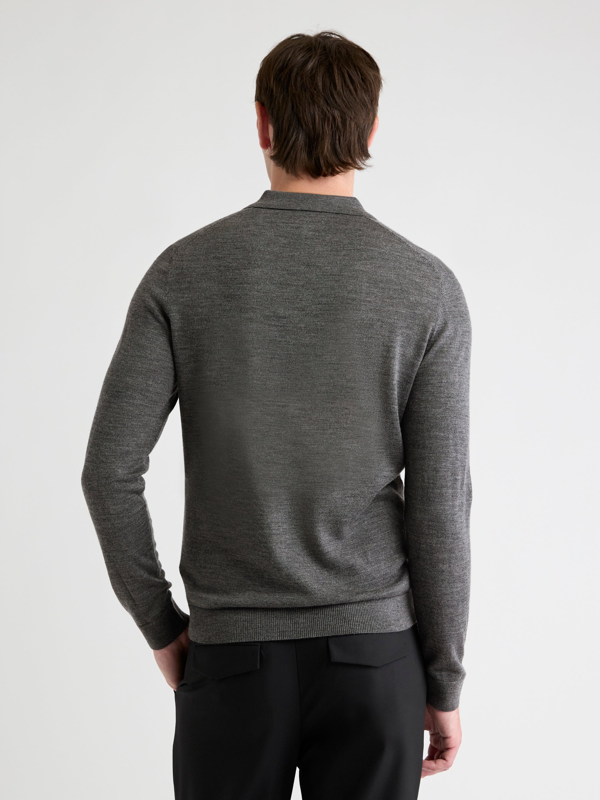 Merino Wool Polo Sweater rw&co Great Value Deal