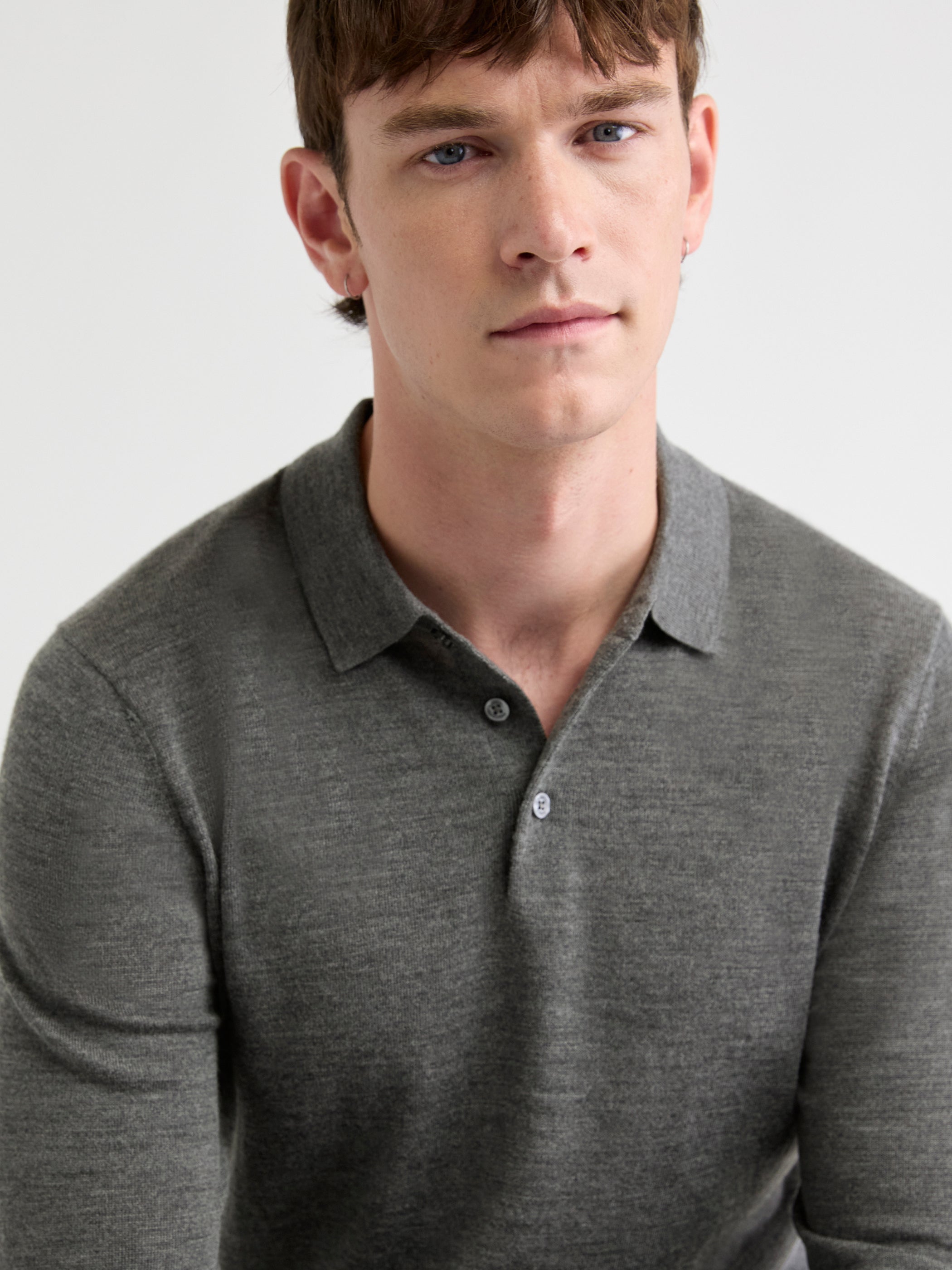 Merino Wool Polo Sweater rw&co Great Value Deal