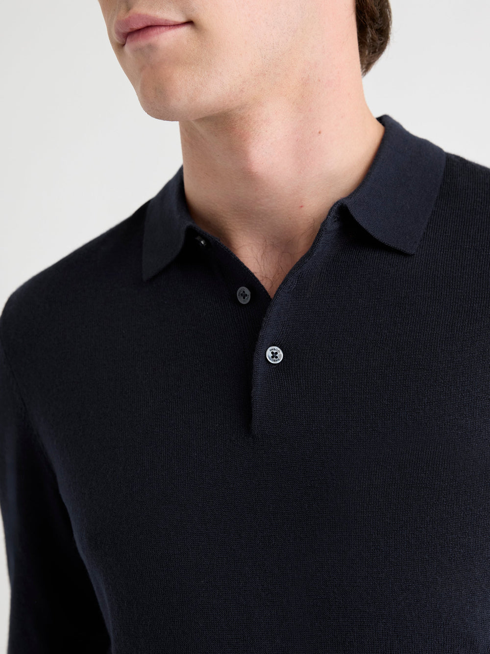 Merino Wool Polo Sweater rw&co Great Value Deal