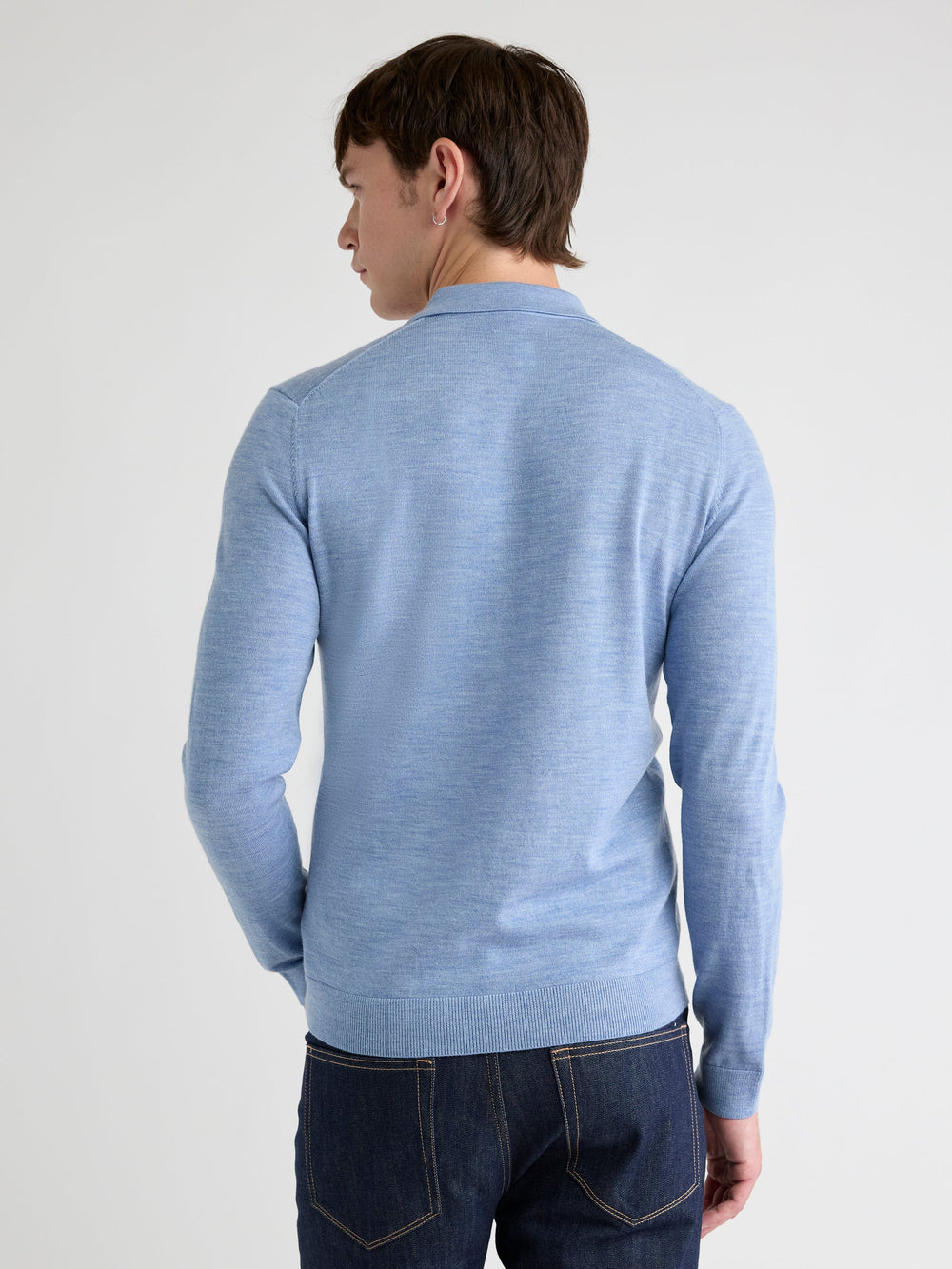 Merino Wool Polo Sweater rw&co Great Value Deal