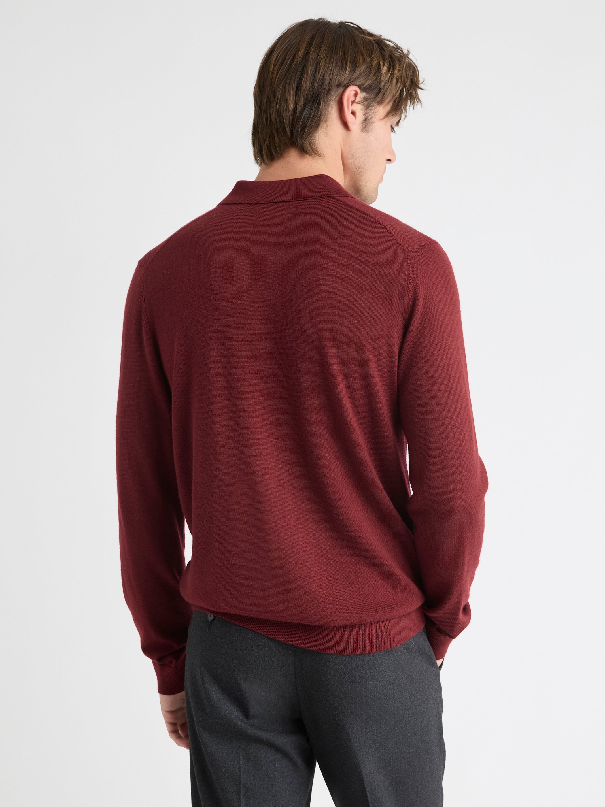 Merino Wool Polo Sweater rw&co Great Value Deal