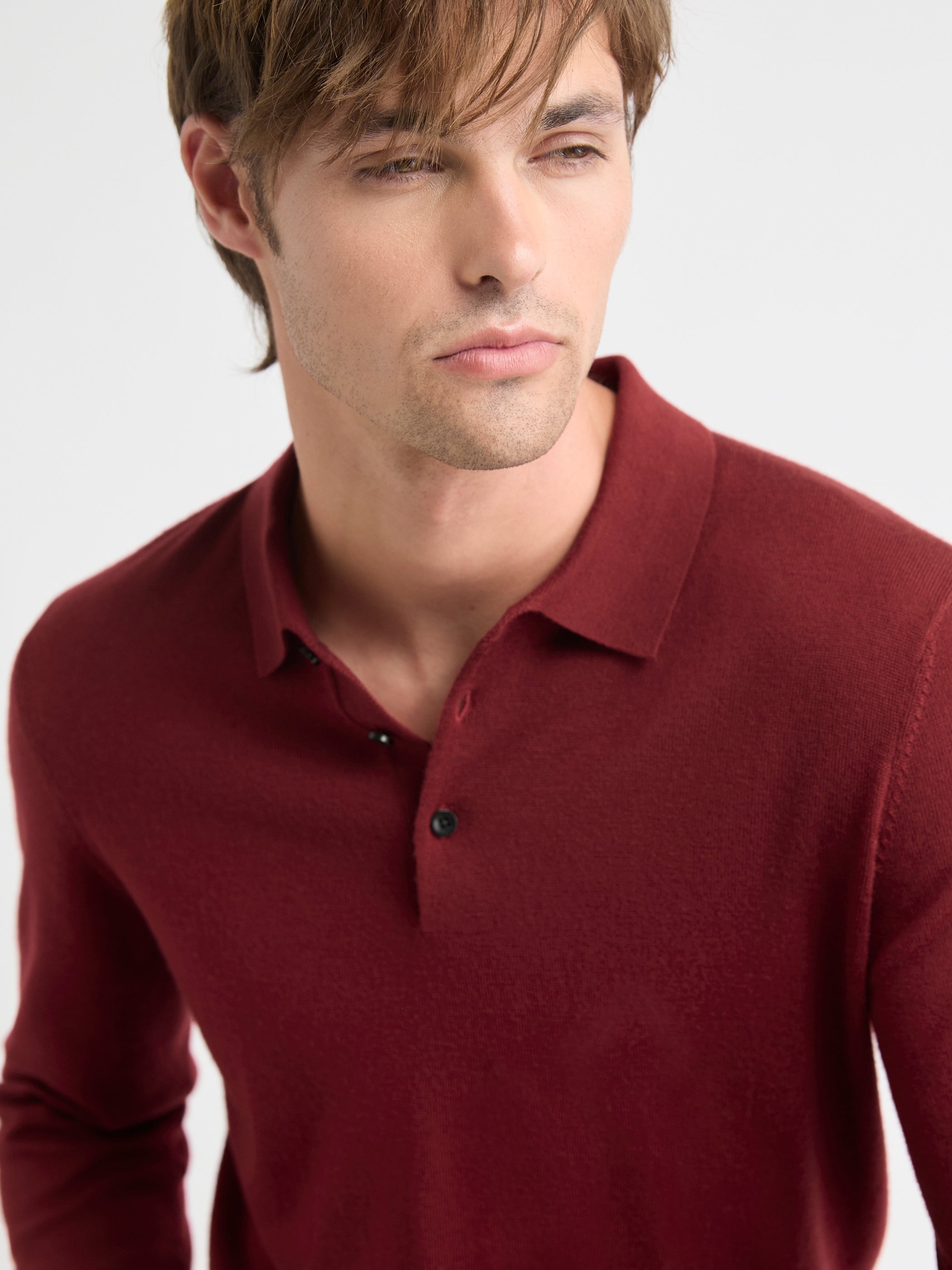 Merino Wool Polo Sweater rw&co Great Value Deal
