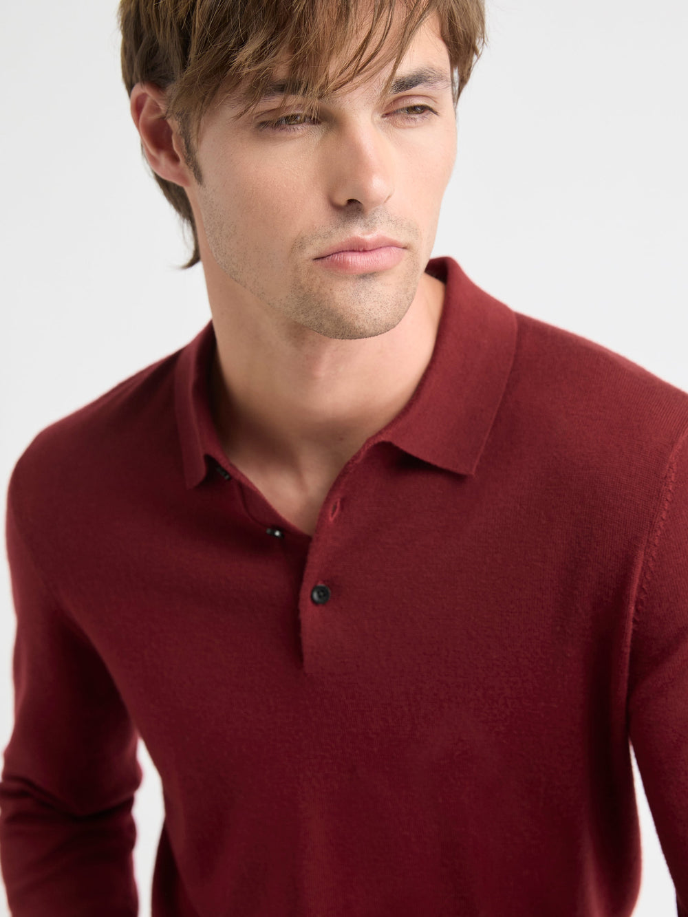 Merino Wool Polo Sweater rw&co Great Value Deal