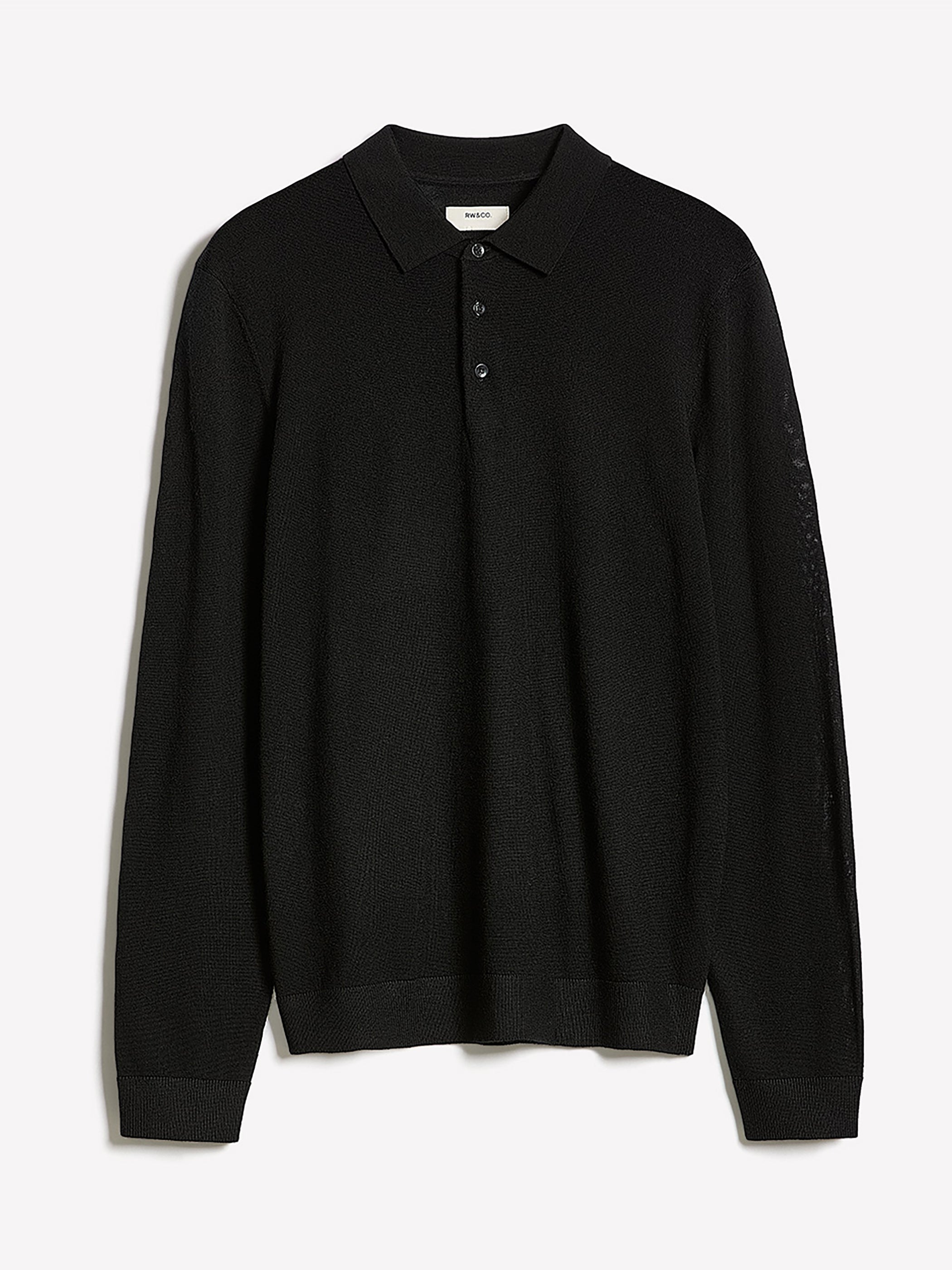 Merino Wool Polo Sweater rw&co Great Value Deal