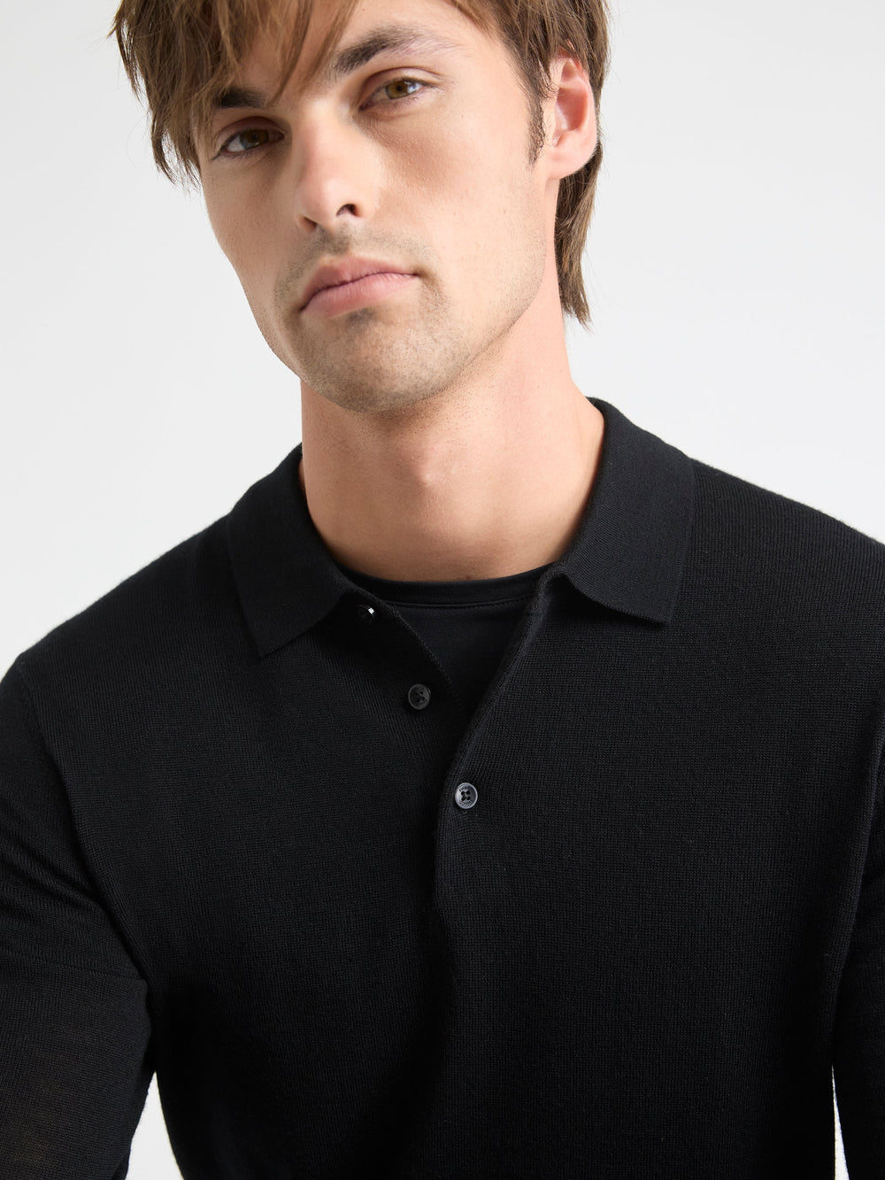 Merino Wool Polo Sweater rw&co Great Value Deal