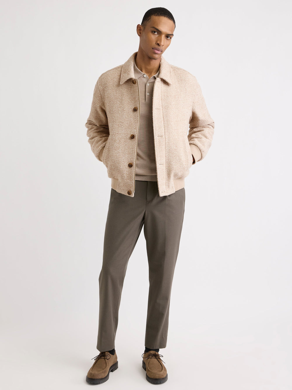 Merino Wool Polo Sweater rw&co Great Value Deal