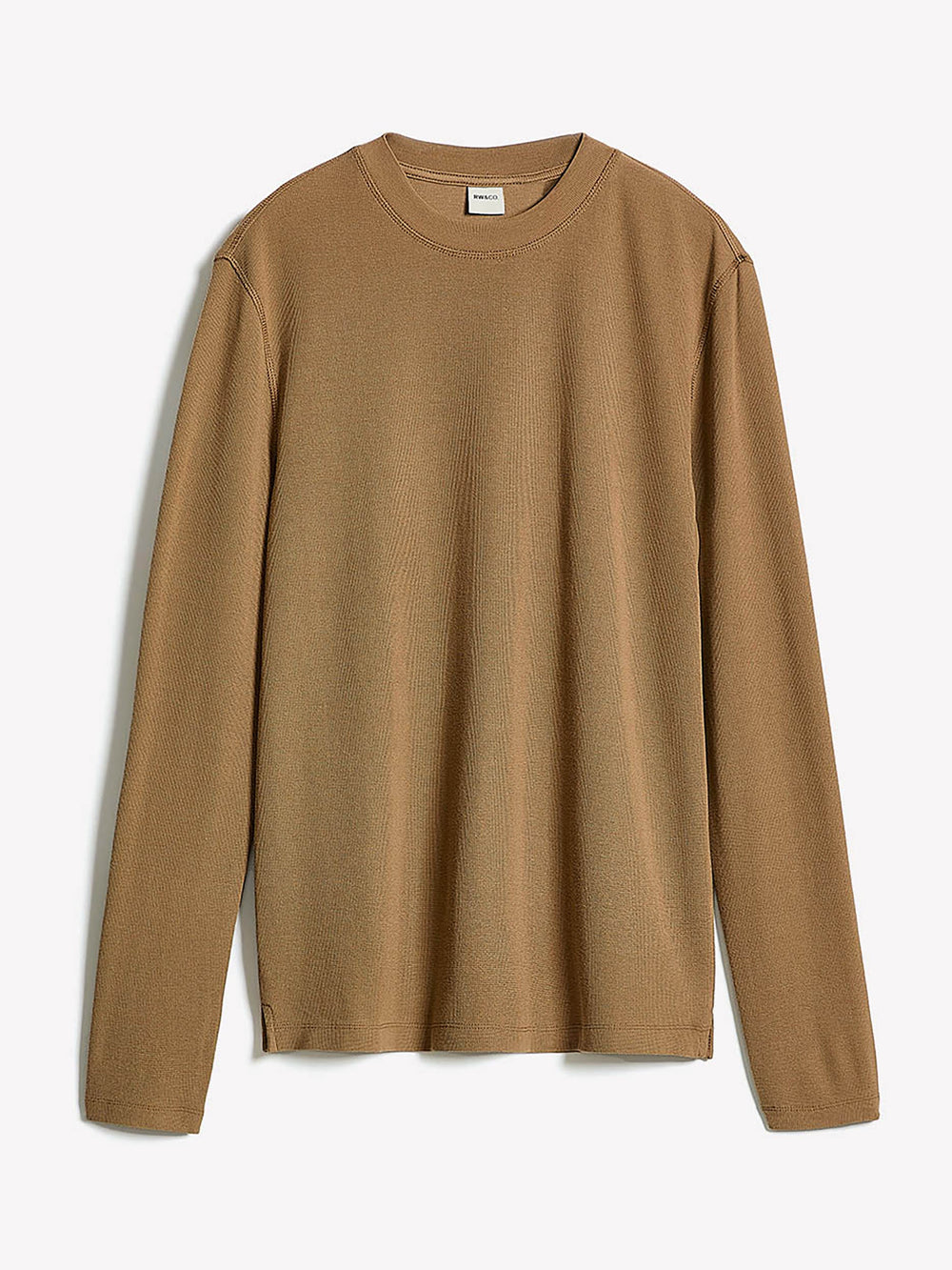 Long-Sleeve Crew-Neck Waffled Tee rw&co Limited Time Discount