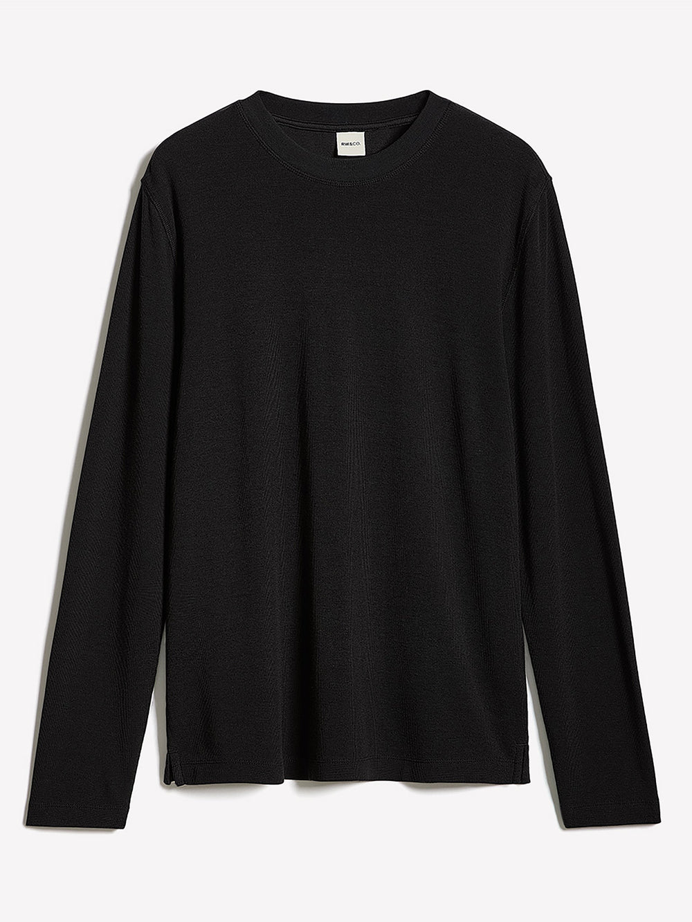 Long-Sleeve Crew-Neck Waffled Tee rw&co Limited Time Discount