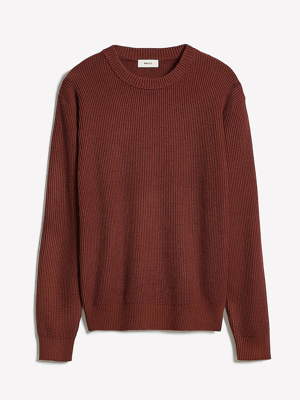 Cashmere-Blend Long-Sleeve Crew-Neck Sweater rw&co Exclusive Sale Price