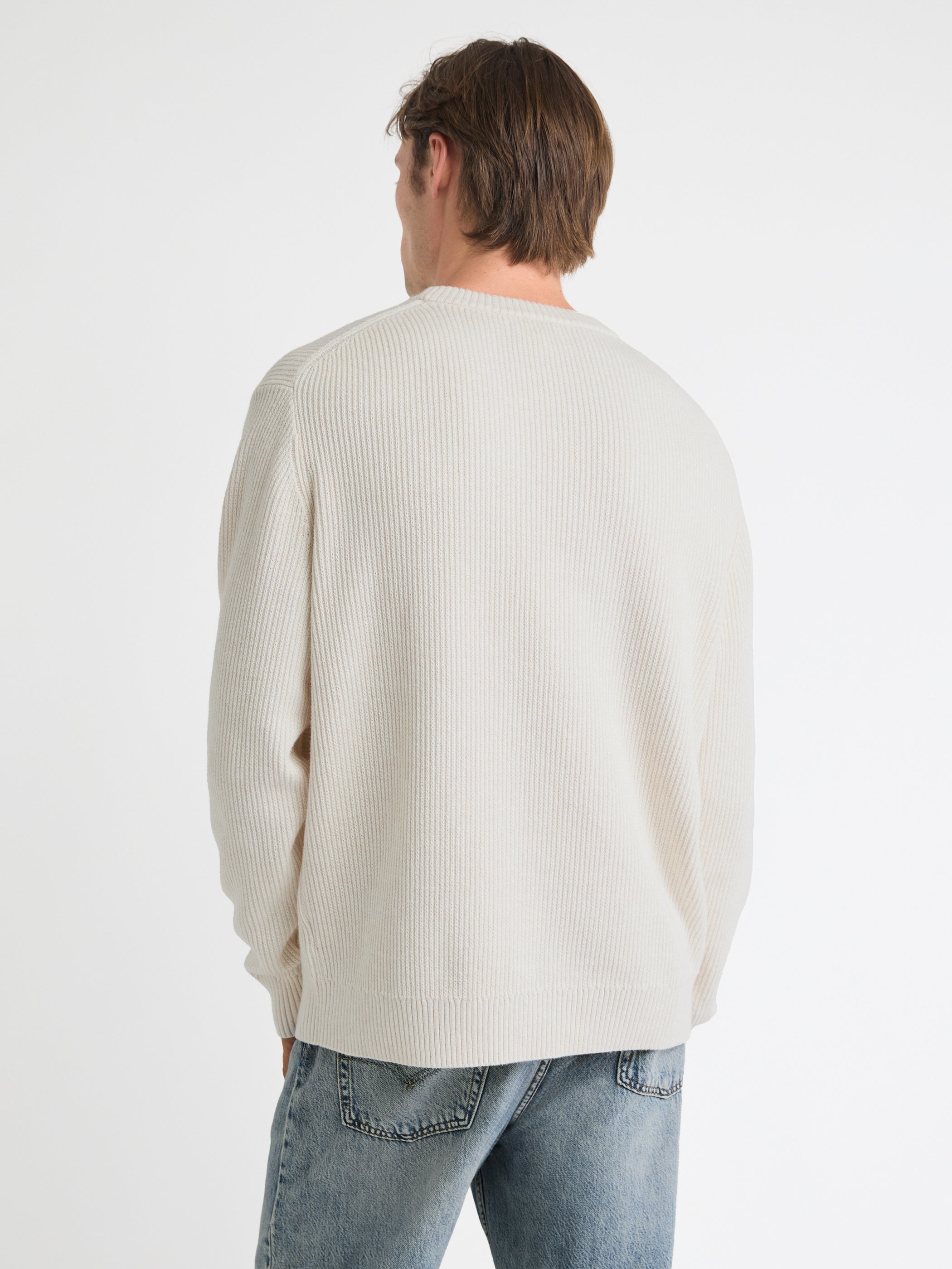 Cashmere-Blend Long-Sleeve Crew-Neck Sweater rw&co Exclusive Sale Price