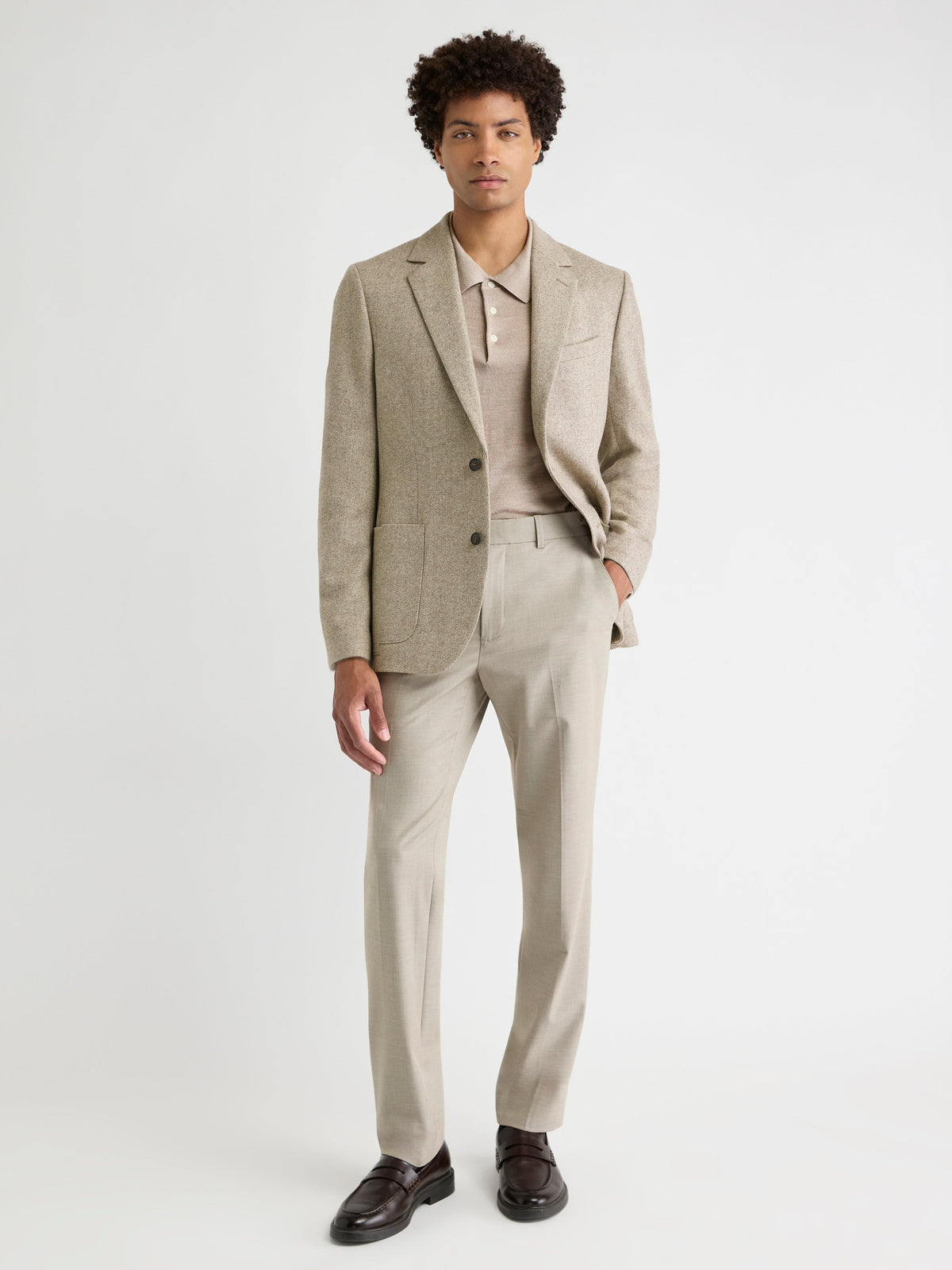 Slim-Fit Herringbone Blazer rw&co Great Value Deal