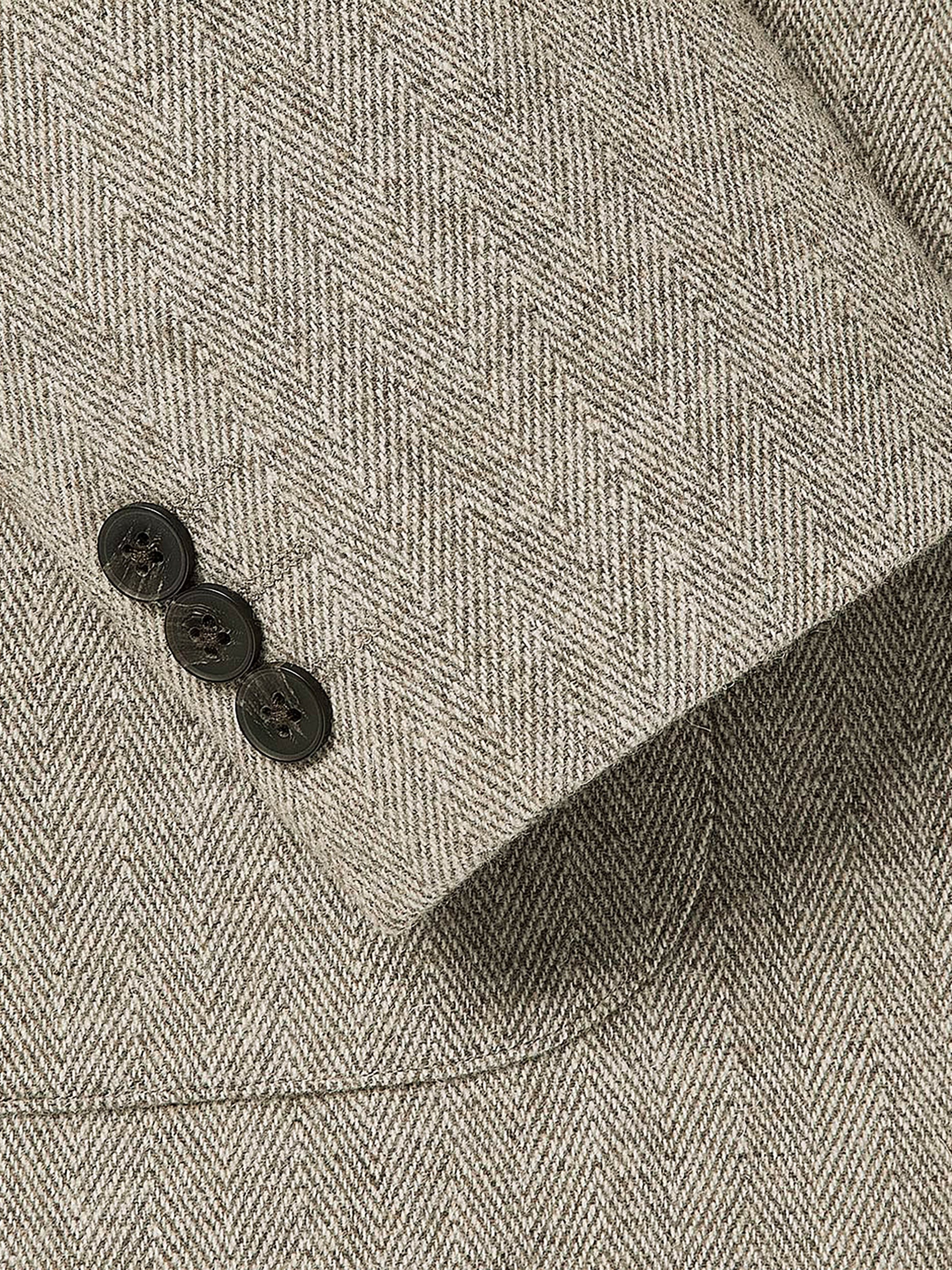 Slim-Fit Herringbone Blazer rw&co Great Value Deal